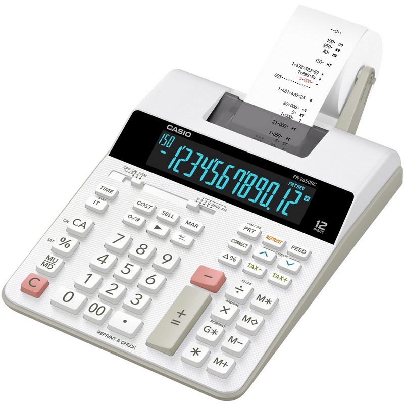 Kalkulačka stolní CASIO FR 2650 RC BÍLÁ