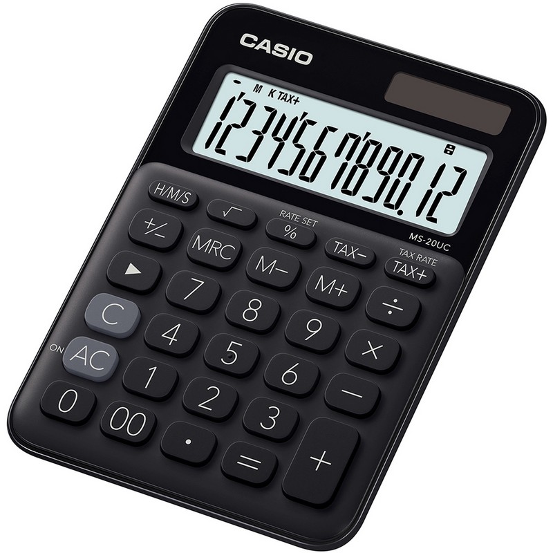 Kalkulačka stolní CASIO MS 20 UC ČERNÁ