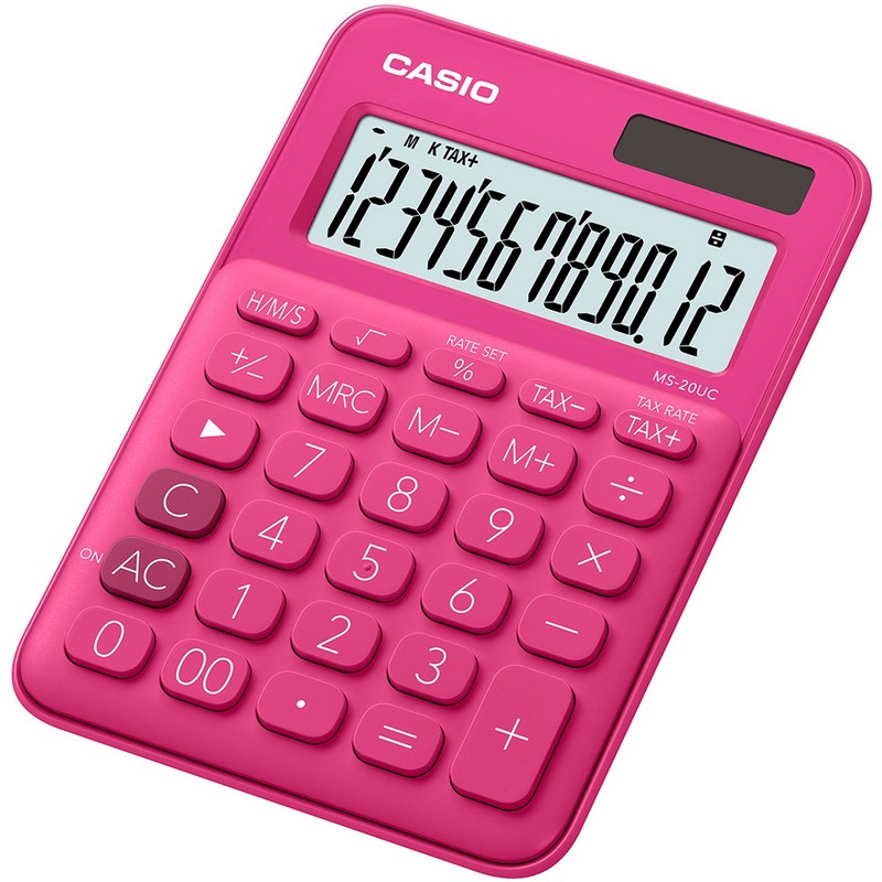 Kalkulačka stolní CASIO MS 20 UC ČERVENÁ
