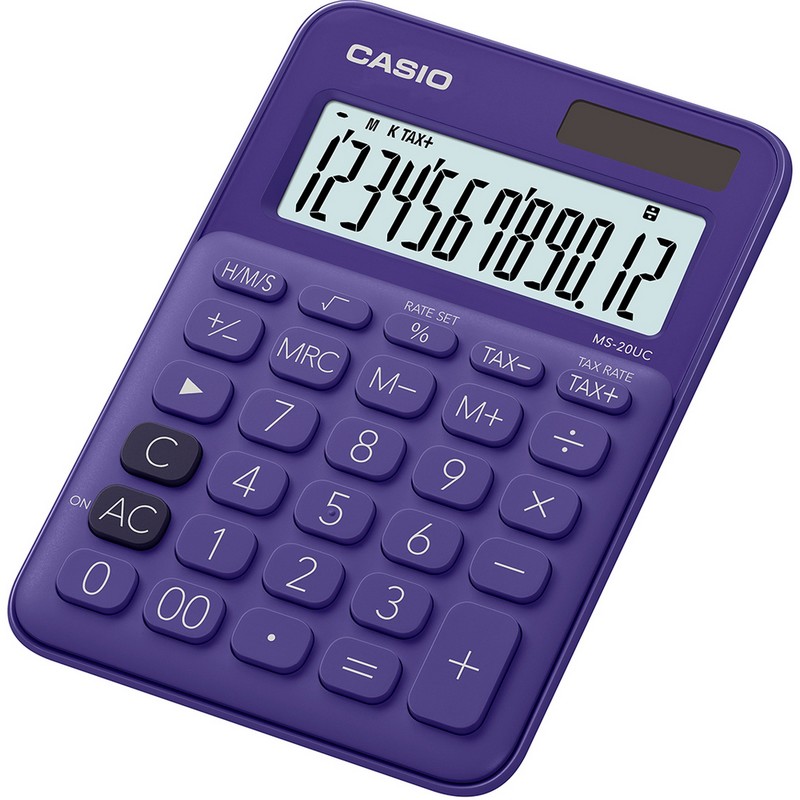 Kalkulačka stolní CASIO MS 20 UC FIALOVÁ