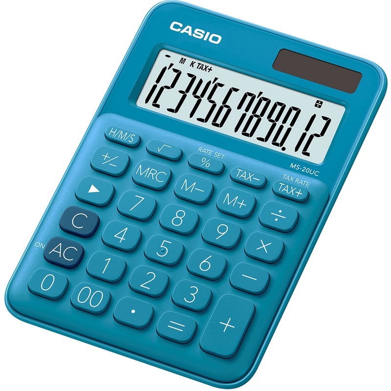 Kalkulačka stolní CASIO MS 20 UC MODRÁ