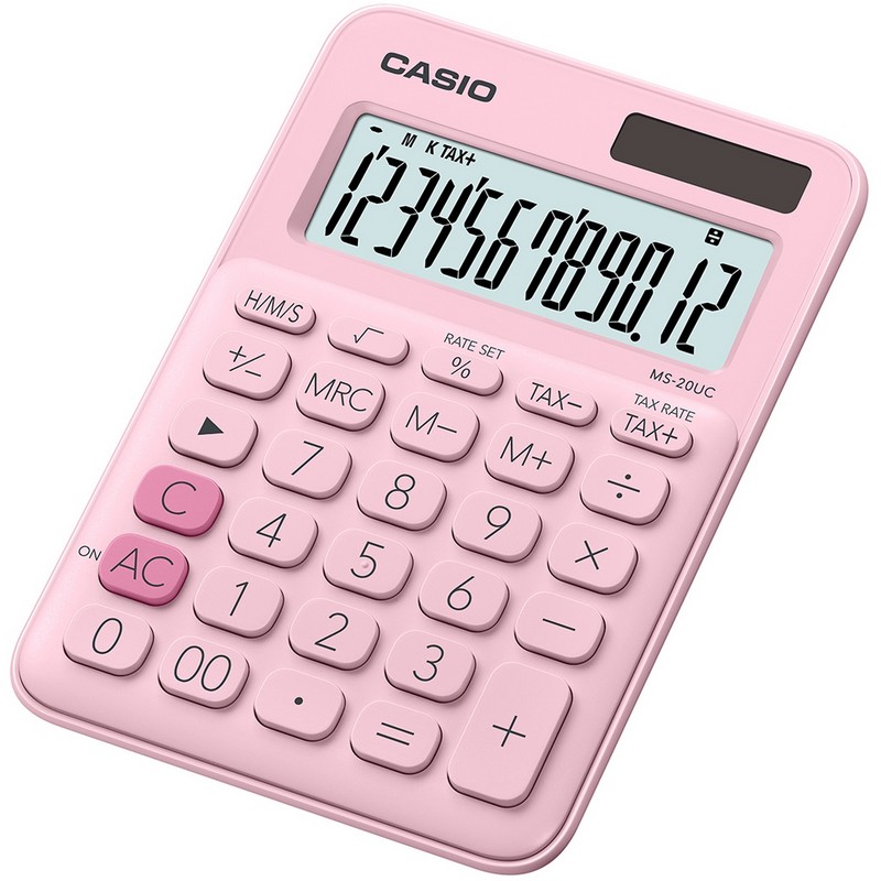 Kalkulačka stolní CASIO MS 20 UC RŮŽOVÁ
