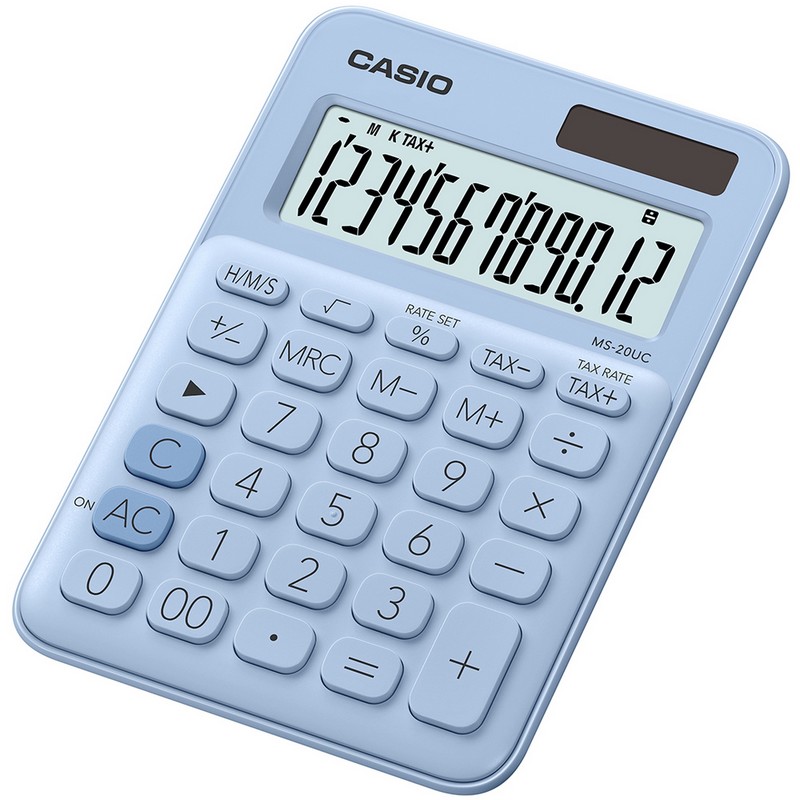 Kalkulačka stolní CASIO MS 20 UC sv. MODRÁ