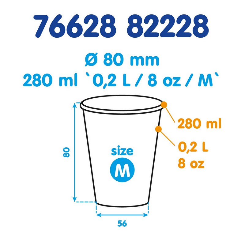 Kelímek papírový 0,2l. Coffee To Go na teplé nápoje, 50 ks.