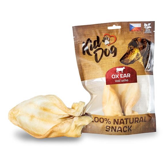 KIDDOG 100 % Natural Snack OX - volí ucho příro