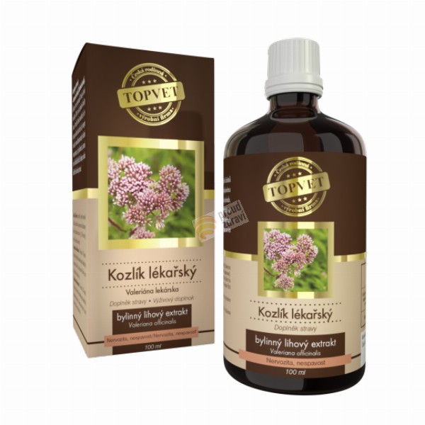 Kozlík lékařský (Baldriánské kapky) tinktura 100 ml.