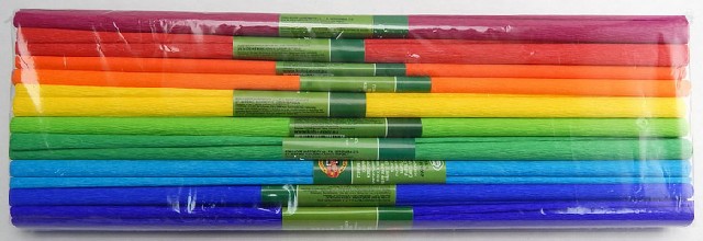 Krepový papír - sada Mix 10 barev