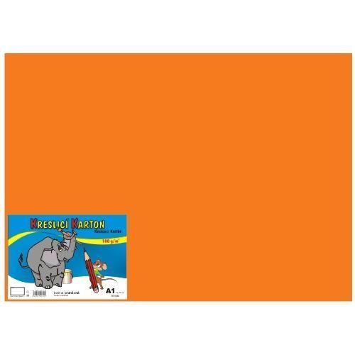 Kreslící karton A1, 180 g 10 listů, oranžový