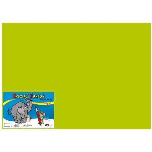 Kreslící karton A1, 180 g 10 listů, zelený