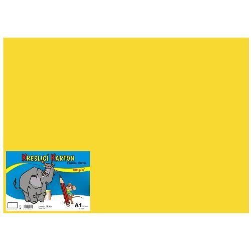 Kreslící karton A1, 180 g 10 listů, žlutý