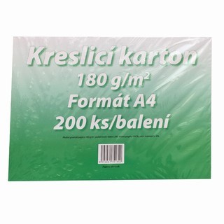 Kreslící karton A4, 180 g 200 listů, bílý