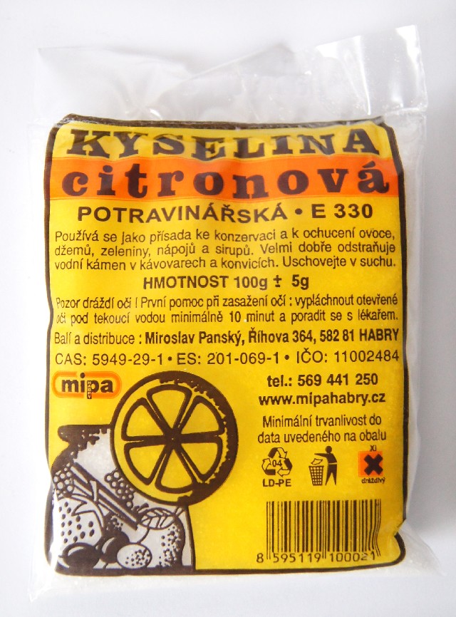 Kyselina citronová potravinářská 100g