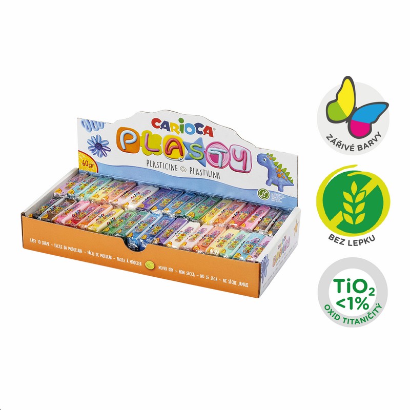 Modelovací hmota CARIOCA plastelína 36 × 60 g. 