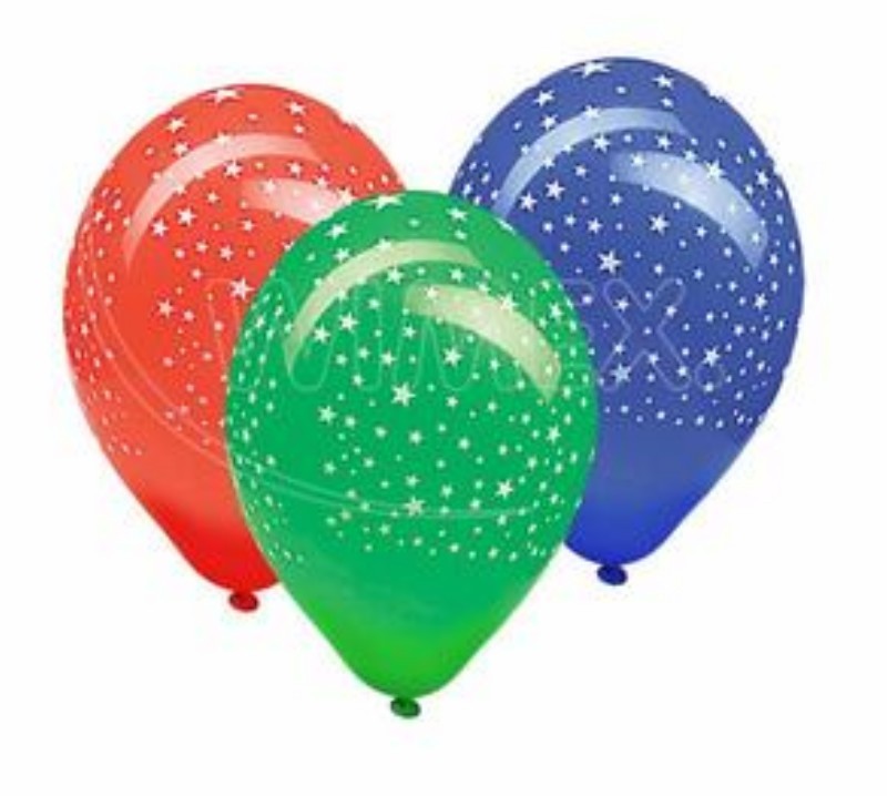 Nafukovací balónek Hvězdy barevný mix 30cm. 5k