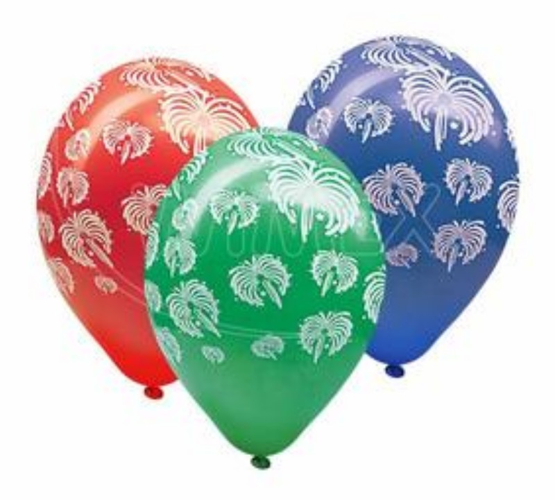 Nafukovací balónek Ohňostroj barevný mix 30cm 