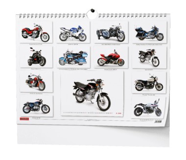 Nástěnný  kalendář A3 měsíční - Motobike