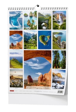 Nástěnný kalendář A3 měsíční - Beautiful world