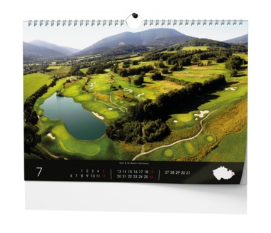 Nástěnný kalendář A3 měsíční - Golf