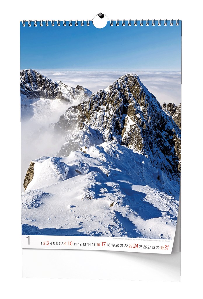 Nástěnný kalendář A3 měsíční - Tatry