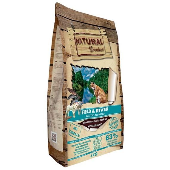 Natural Greatness Field,River Cat Recipe /losos,jehně/ 2 kg Natural Greatness Field,River Cat Recipe /losos,jehně/ 2 kg
