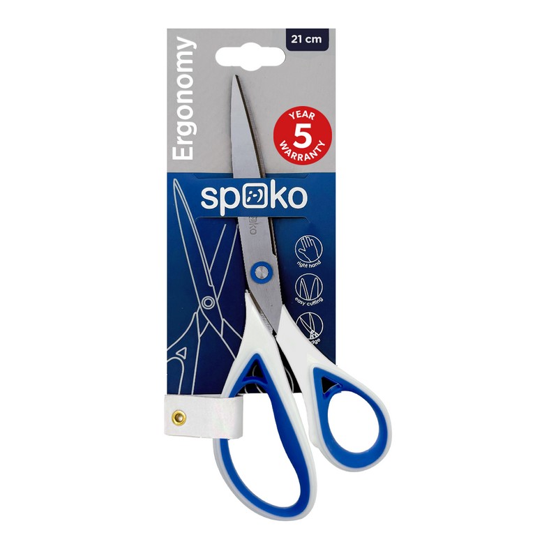 Nůžky kancelářské SPOKO 21 cm