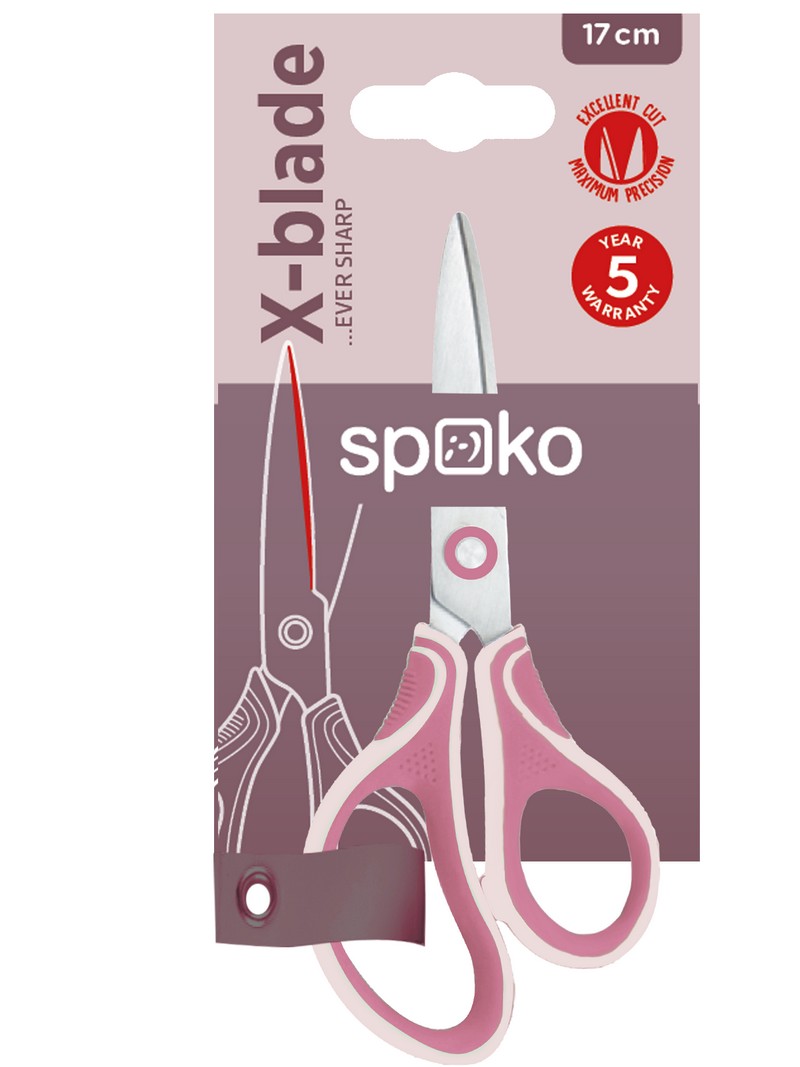 Nůžky školní SPOKO X blade, 17 cm, asymetrické