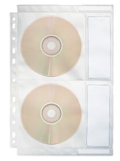 Obal závěsný na CD A4 čirý na 4 CD 1 ks