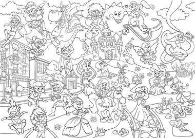 Omalovánka která je fakt velká - Pohádka