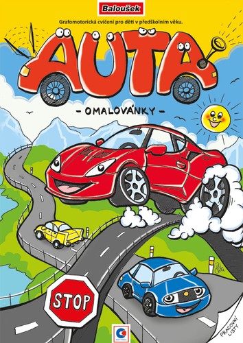 Omalovánky A4 - Grafomotorická - Auta