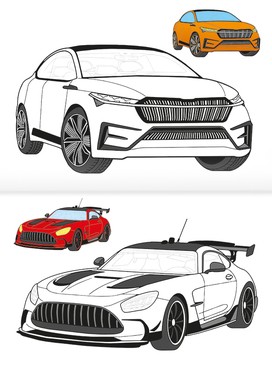 Omalovánky A4 - Super auta