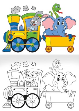 Omalovánky A5 - Veselé mašinky