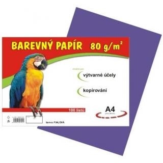 Papír barevný A4 80g / 100l  fialový