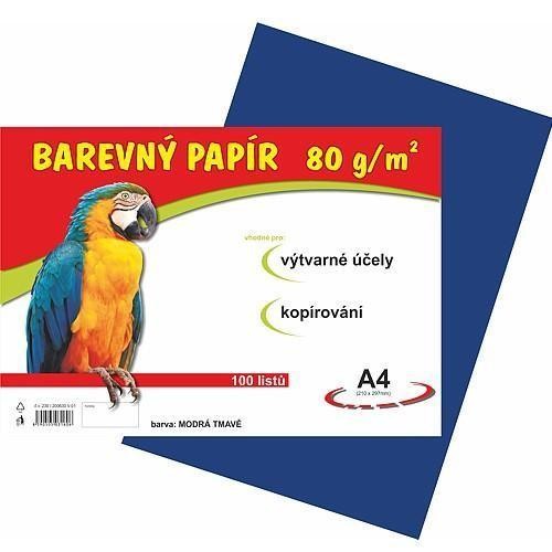 Papír barevný A4 80g / 100l  tmavě modrý