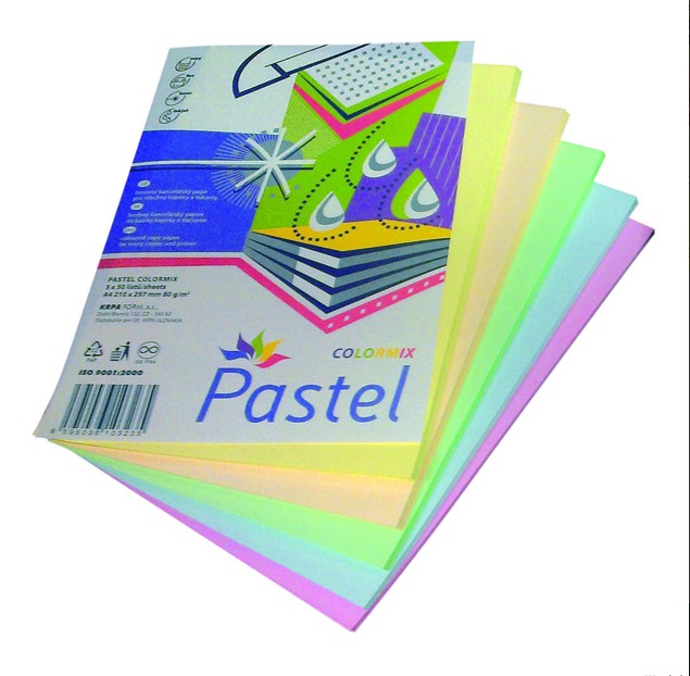 Papír kopírovací MIX A4 80 g. COLORMIX - pastelová barvy 5x50 listů