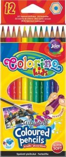 Pastelky akvarelové 12 barev + štětec COLORINO