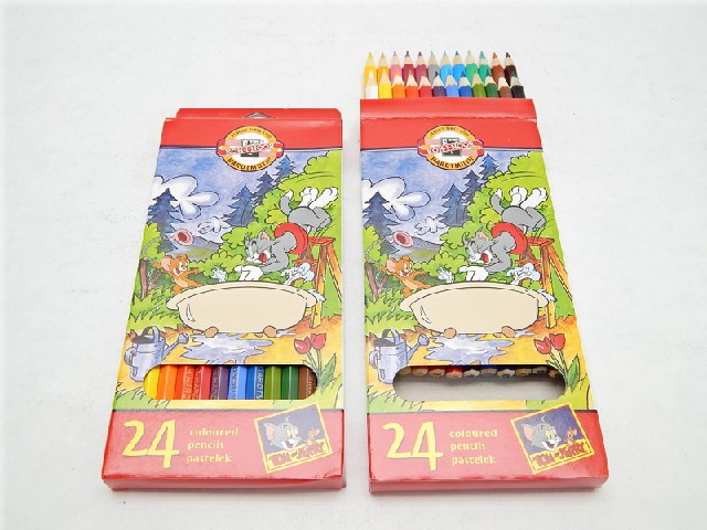 Pastelky dlouhé Tom a Jerry 3654/24 KOH-I-NOOR 24 barev