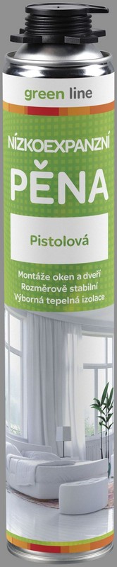 Pěna pistolová GREEN LINE nízkoexpanzní 750 ml