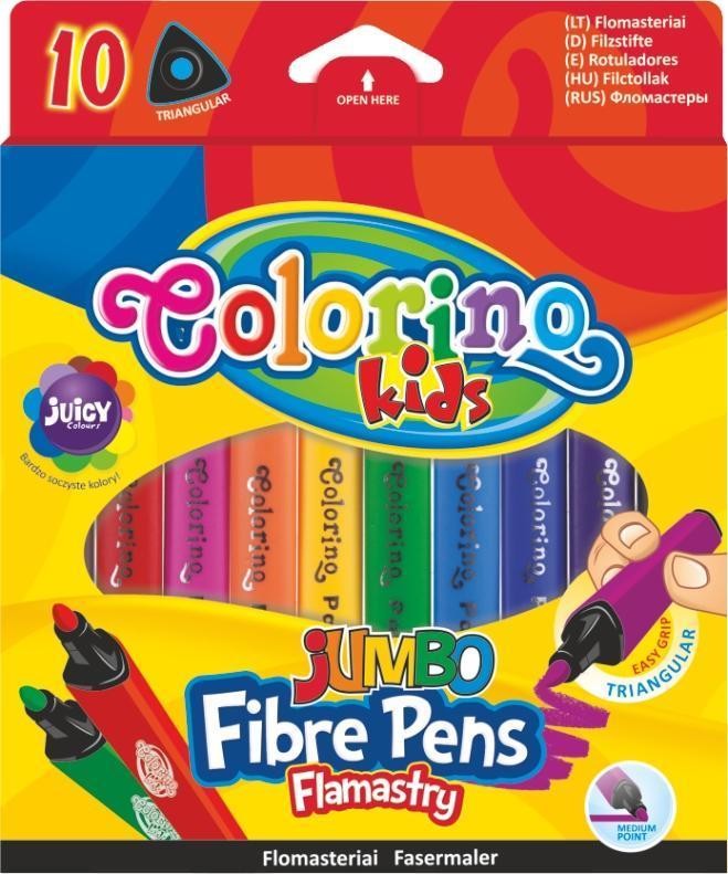 Popisovač Colorino JUMBO trojhranný 10 barev