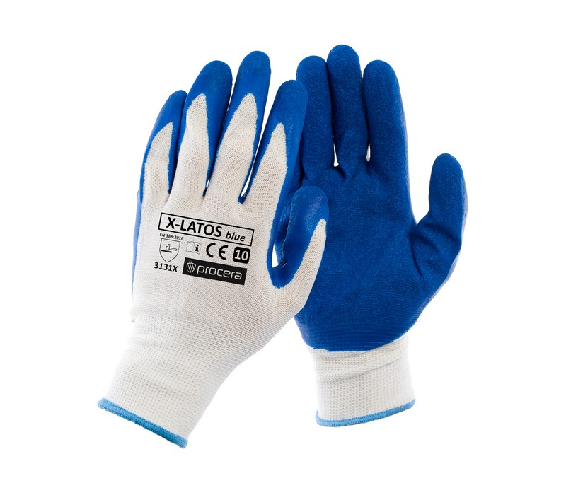 Pracovní rukavice X-LATOS BLUE velikost 8.