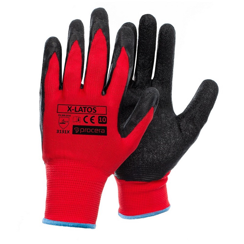 Pracovní rukavice X-LATOS RED velikost 