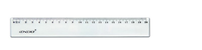 Pravítko 20 cm čiré