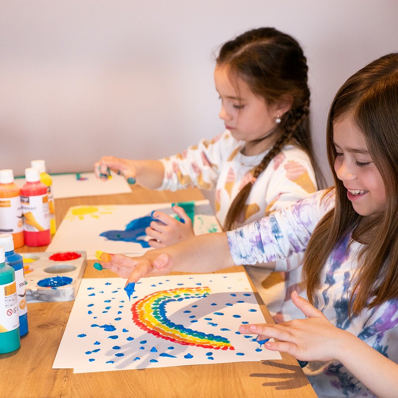 Prstová barva CREALL fingertpaint 250 ml. bílá