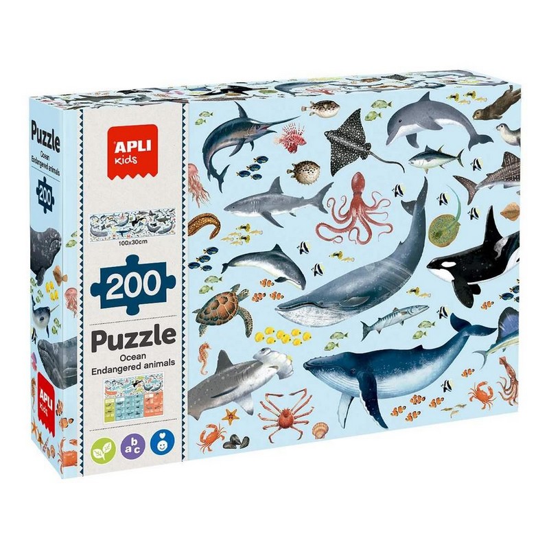 Puzzle edukační 6+ Ohrožená zvířata v oceán
