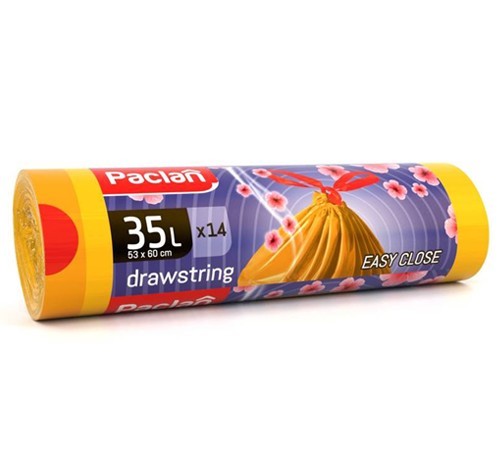 Pytle na odpad HDPE 20µ., 35l. 14 ks. zavazovací