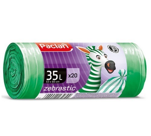 Pytlel na odpad HDPE 12µ., 35l. 20ks. Zebra Stick