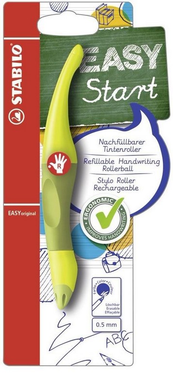 Roller Stabilo EASY-ORIGINAL 0,5 pro praváky limetka/zelená 1ks. Roller Stabilo EASY-ORIGINAL 0,5 pro praváky limetka/zelená 1ks.