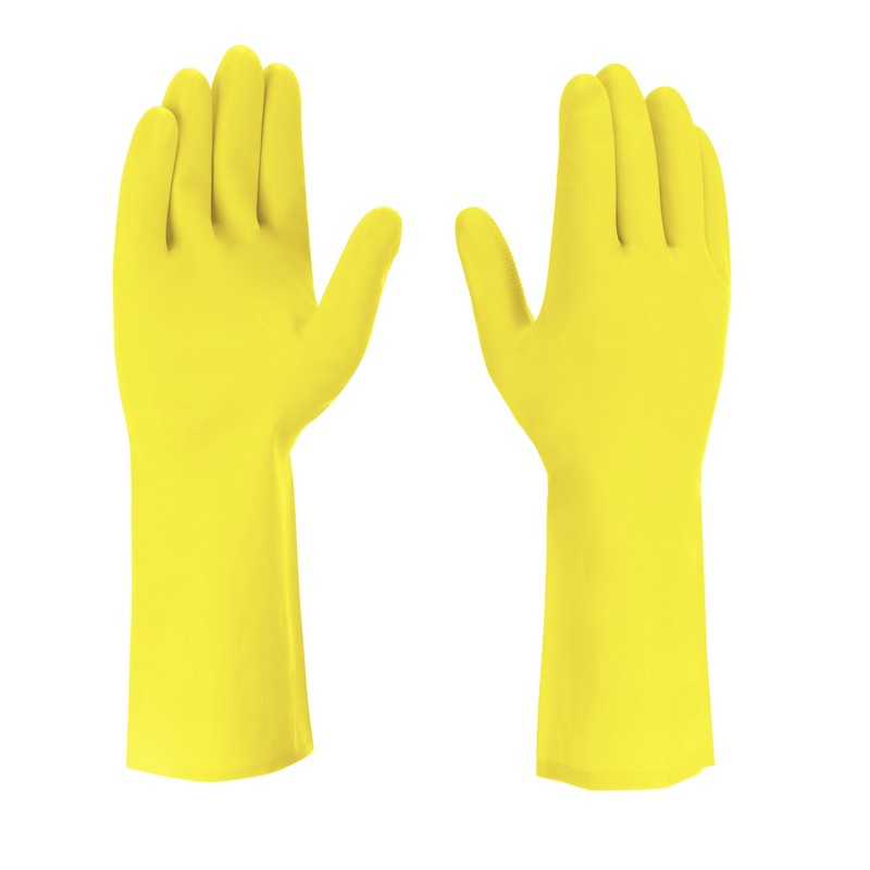 Rukavice GUMOVÉ SIMPLE velikost  M/8, 1 pár žluté