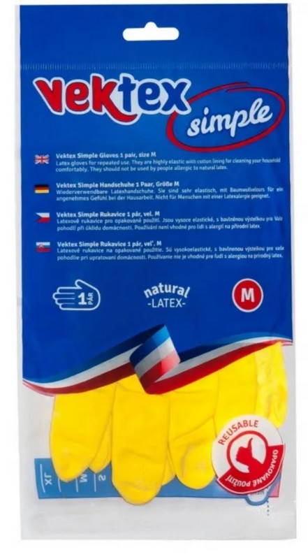Rukavice GUMOVÉ SIMPLE velikost  M/8, 1