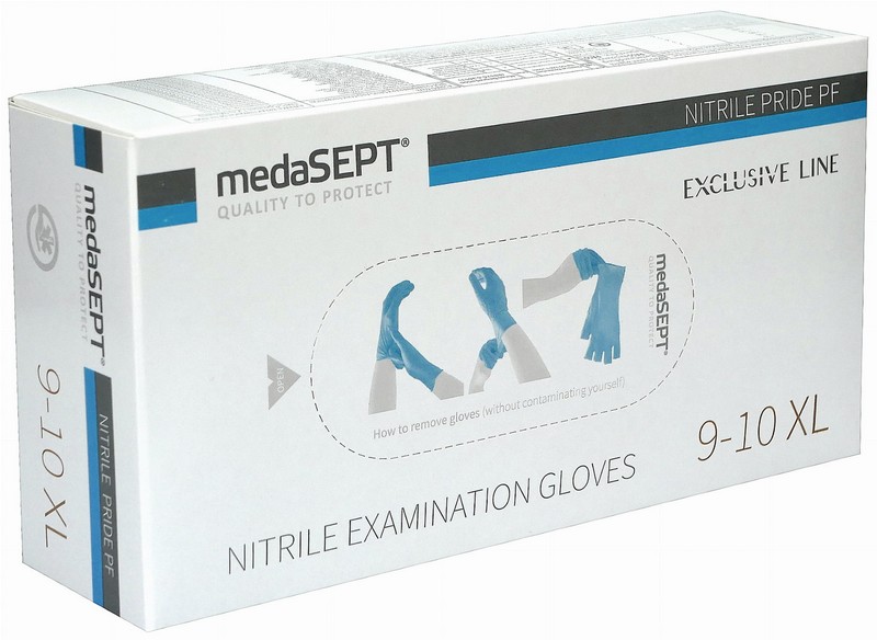 Rukavice NITRILOVÉ nepudrované. velikost XL MODR