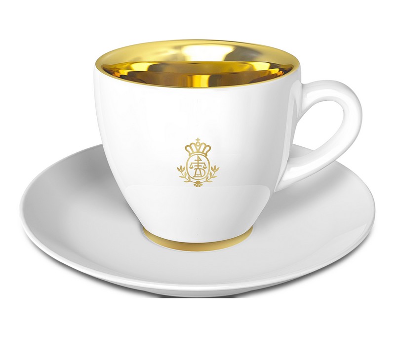 ŠÁLEK 40ml. ZLATÝ EXPRESSO s podšákem 1 ks.